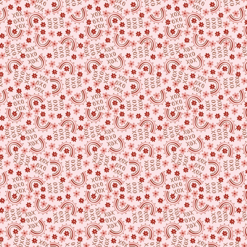 Boho Valentine Rainbow Pattern Acrylic Sheet - CMB Pattern Acrylic